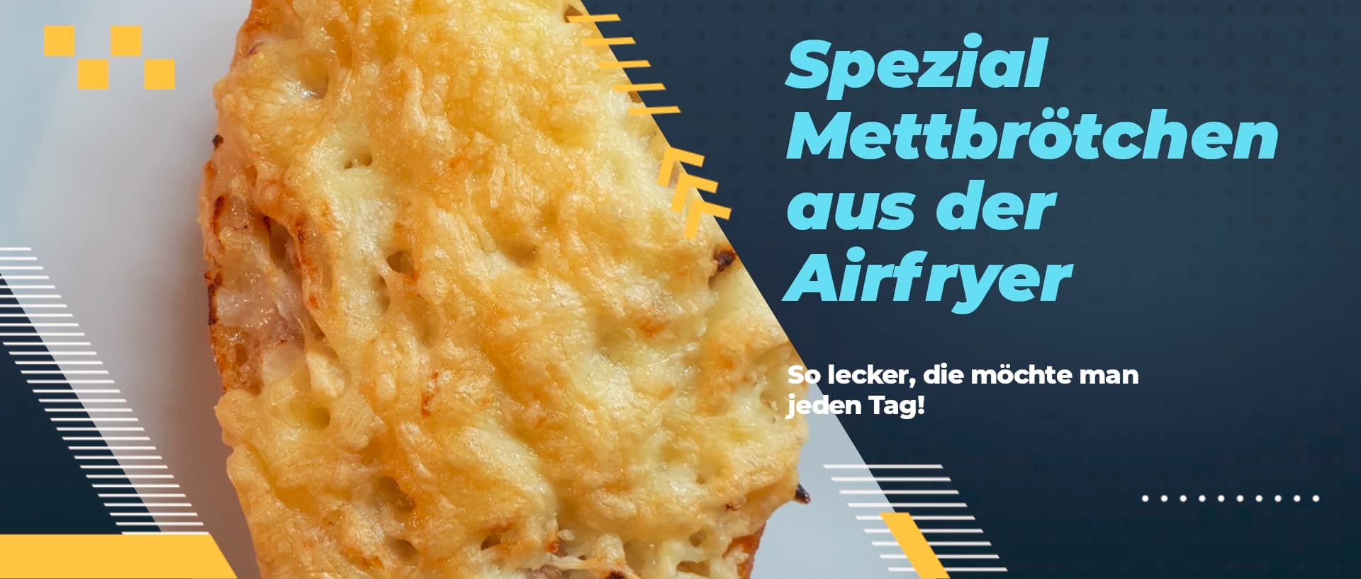 Überbackenes Mettbrötchen