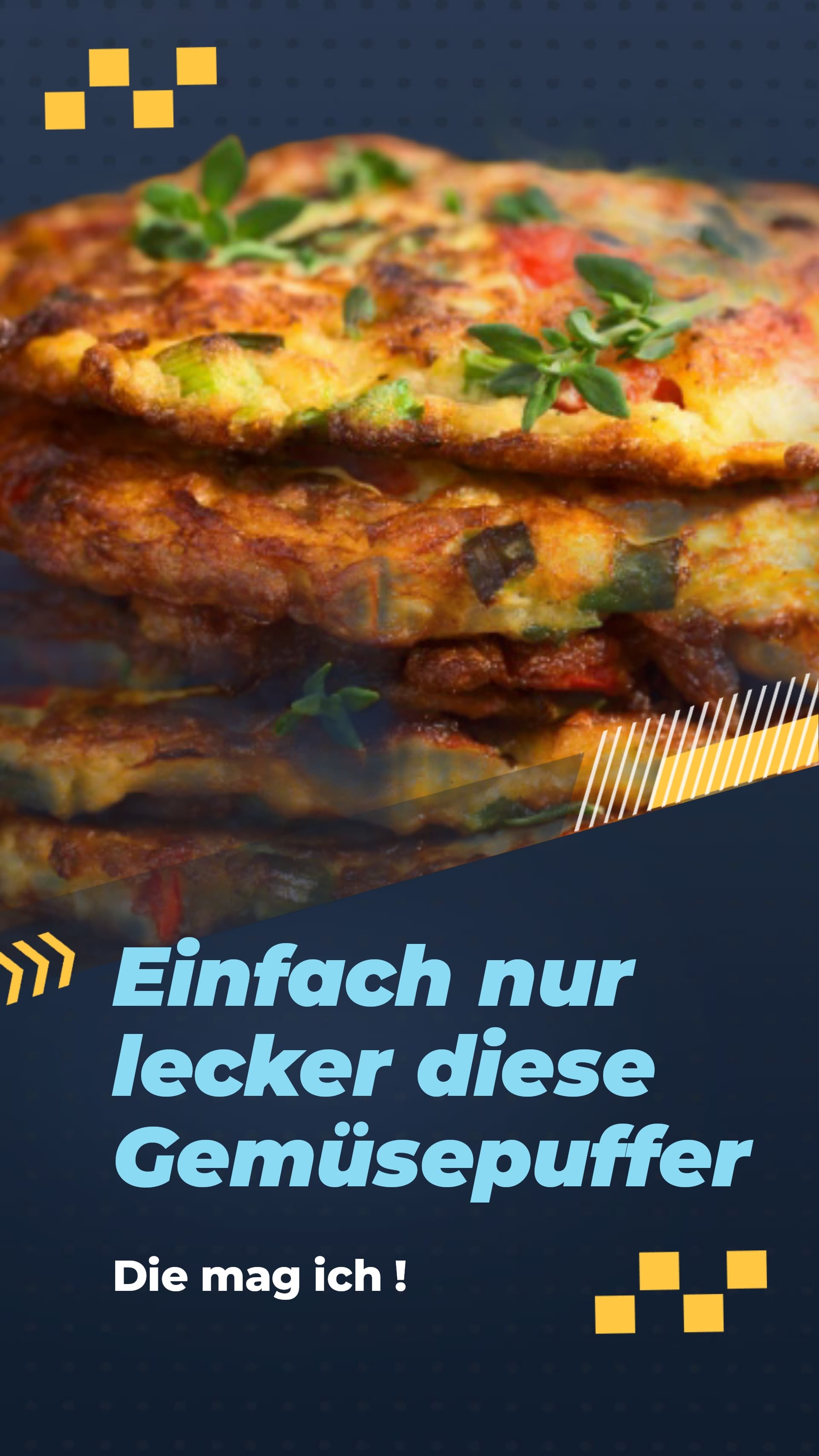 Puffer aus Gemüse auf dem Teller