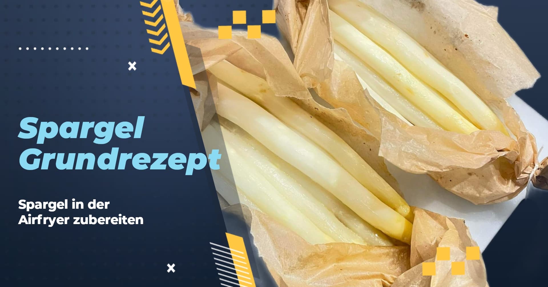 Spargel in Backpapier