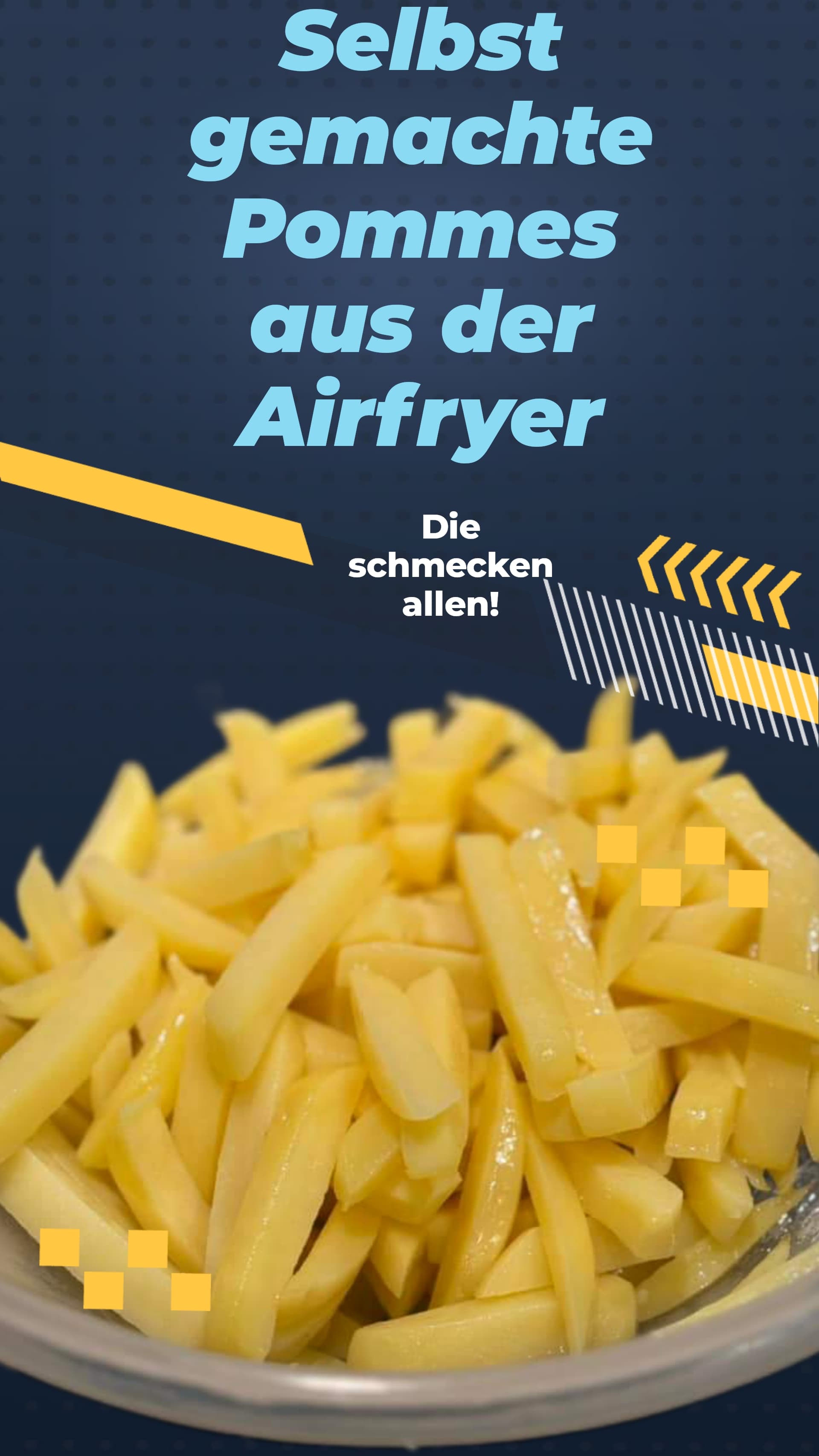 Pommes aufgeschnitten