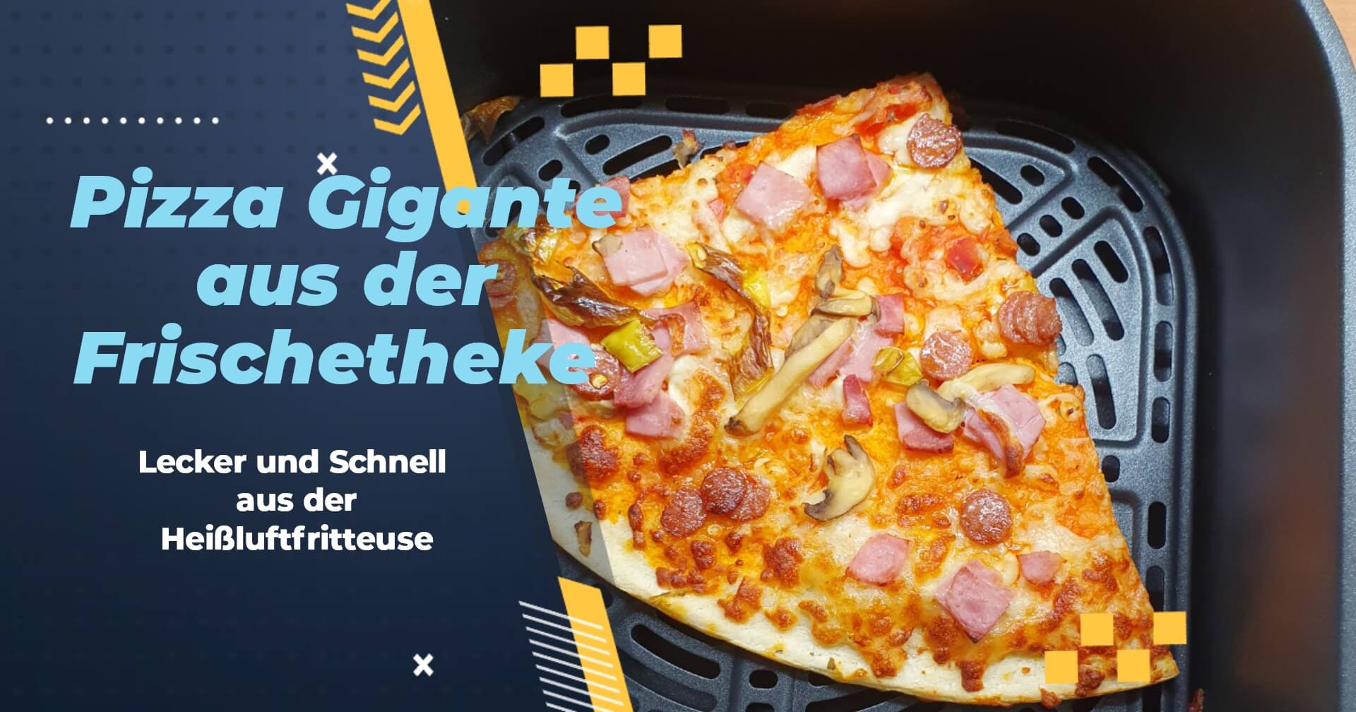  Gigantische Pizza in der Frischheitsbox, aus Heißluftfritteuse  