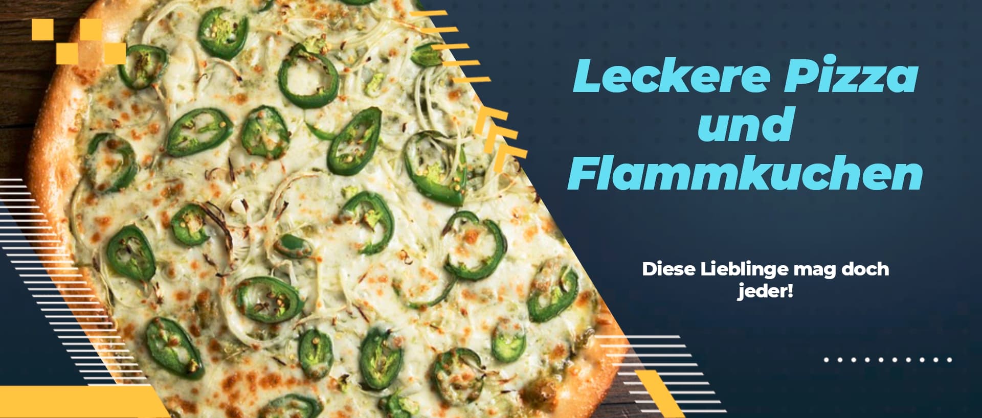  Eine köstliche Pizza, mit grünen Paprika und geschmmolzenem Käse, ideal für jeden Pizza-Liebhaber