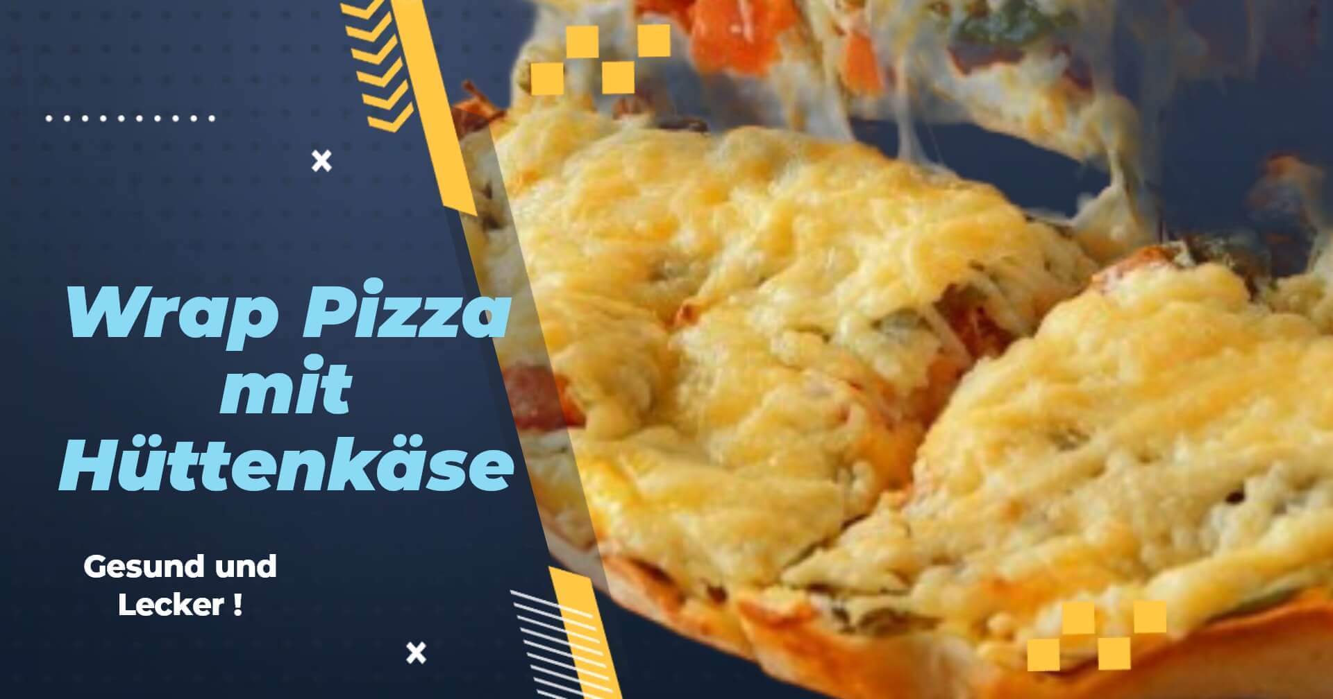 Eine Wrap Pizza mit Käse und Sauce wird serviert.