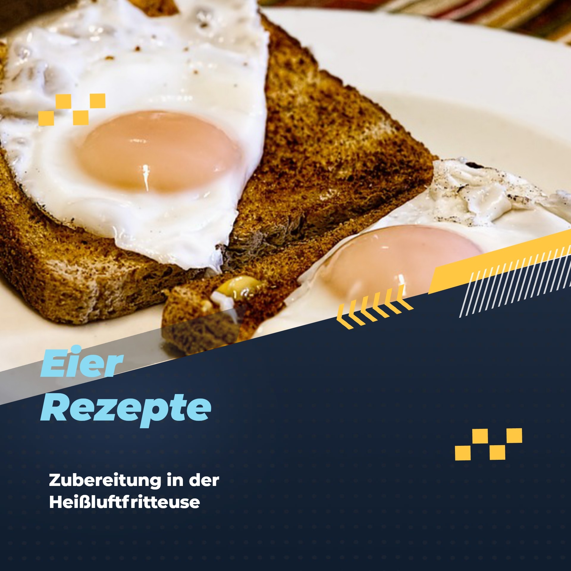 Eier in der Heißluftfrittteuse zubereitet